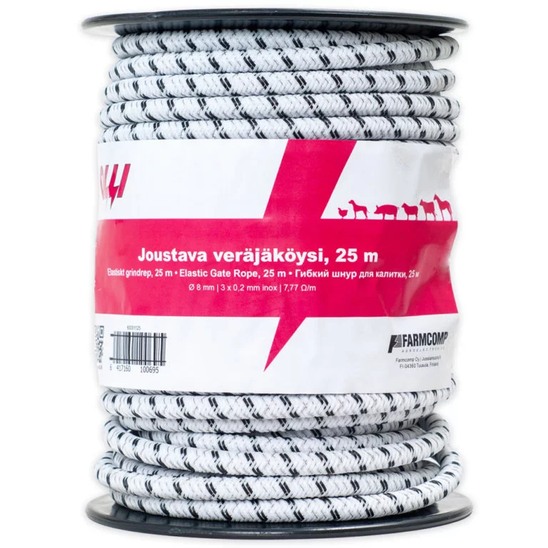 Joustava veräjäköysi Olli 25 m rulla