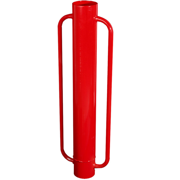 A post driver for installation of wooden fence posts