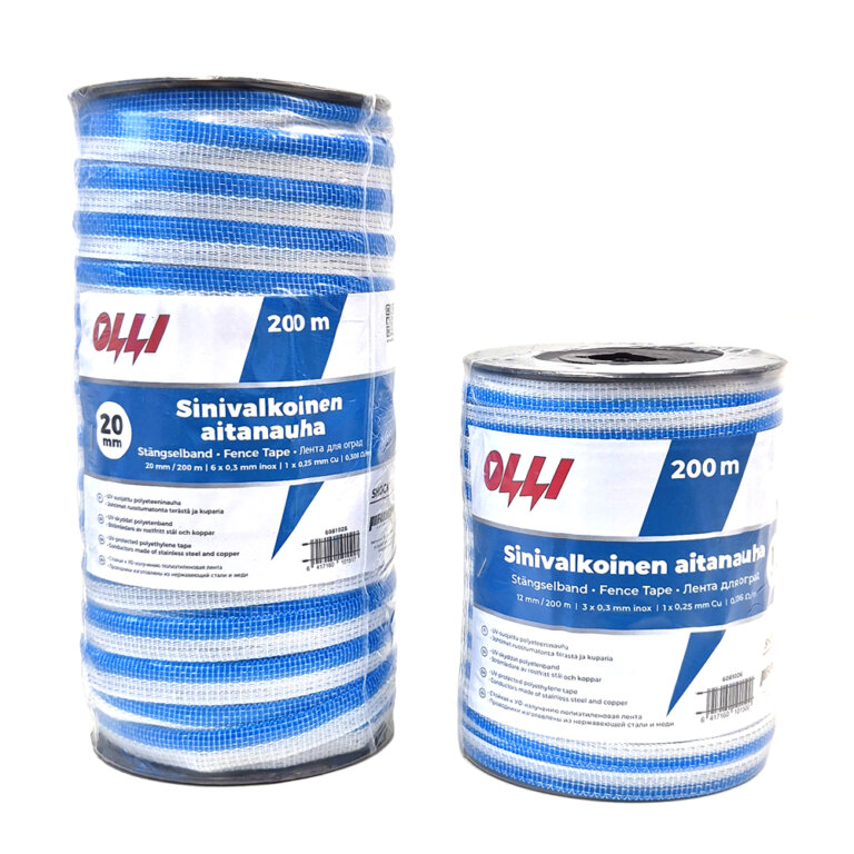 Blue-and-white Fence Tape 12 mm & 20 mm